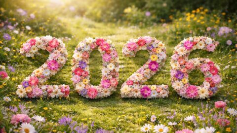 2026 Floral Numbers in a Spring Meadow