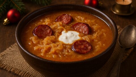 Cabbage Soup with Sausage and Cream