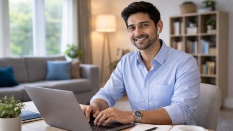 Remote Work From Home Office Desk