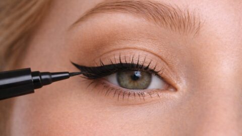 Applying Winged Eyeliner With Precision Pen