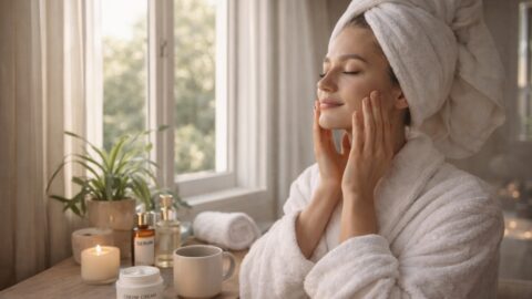 Morning Skincare Routine by Window Light