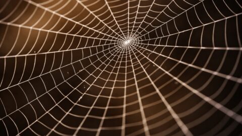 Spider Web Close Up with Symmetrical Pattern