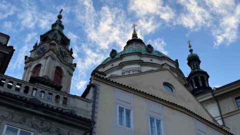 St Nicholas Church Dome and Clock Tower Prague