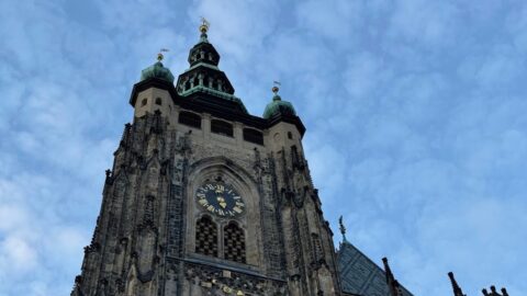 St Vitus Cathedral Clock Tower in Prague