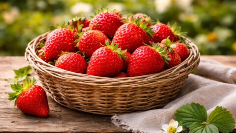 Basket of Fresh Strawberries