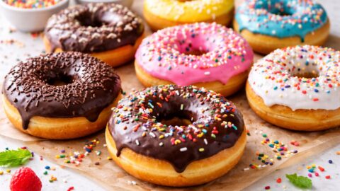 Colorful Donuts With Sprinkles