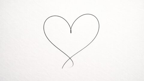 Minimalist Heart Line Drawing