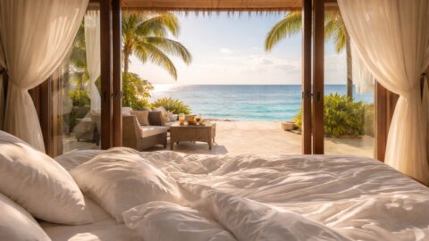 Ocean View Bedroom at Tropical Resort