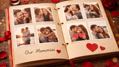 Romantic Photo Album with Love Memories