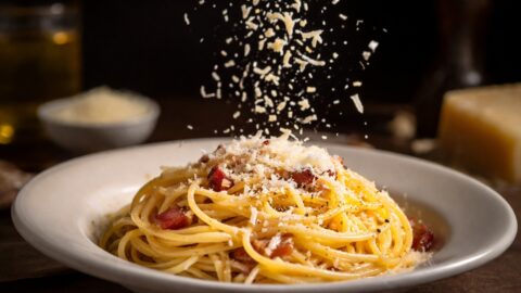 Spaghetti Carbonara with Parmesan